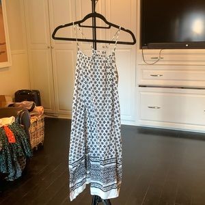 YA LIVING XS Mini Black and White Slip Dress